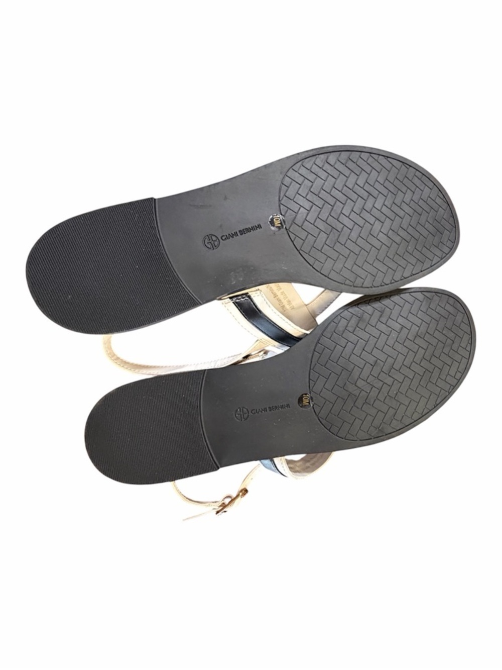 Giani Bernini/Nayelli Black & White Slingback Thong 10020645800, size 10M - Picture 7 of 8